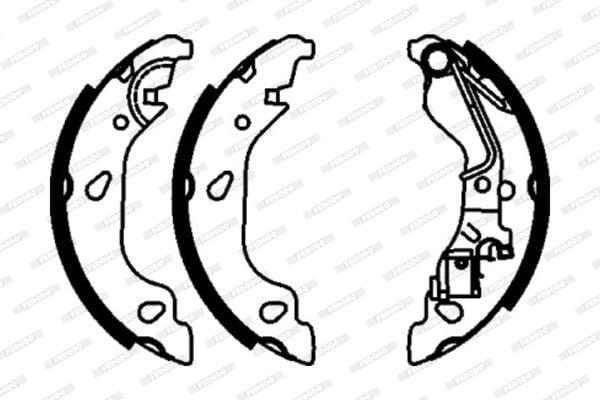 FERODO FSB603 Rear Brake Shoe Set for Punto Models 1.2, 1.3, 1.9 JTD — Brake Cables & Hardware