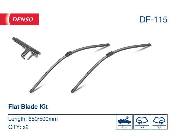 Denso DF-115 Wiper Set 650-650mm Mercedes E Series W211 2002- Vag Touareg Cayenne — Wipers