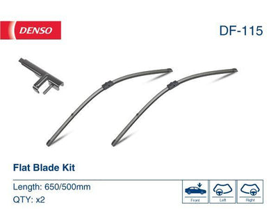 Denso DF-115 Wiper Set 650-650mm Mercedes E Series W211 2002- Vag Touareg Cayenne — Wipers