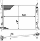 MAHLE CR1154000P Radiator for 08 Kangoo AC - Durable Plastic Construction — Radiators & Fans