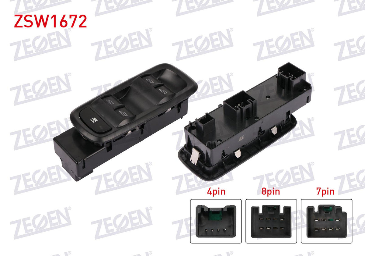 Zegen ZSW1672 Glass Release Switch Group with Frame 19 Pin Ford Fiesta 2008-2012