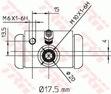 trw bwc243 brake cylinder for clio ii, trw aluminum brake cylinder close up, 17.5 mm piston brake cylinder TRW BWC243 Brake Cylinder - Premium Quality for Clio II Owners and Mechanics | Aluminum Material, 17.5 mm Piston TRW BWC243 Brake Cylinder for Clio II - High Quality brake-cylinder, trw-bwc243, renault-clio, car-parts, automotive-replacement, mechanics-tools, engine-parts, aluminum-brake-cylinder, premium-quality, ai-generated