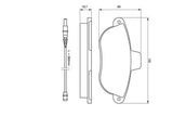 BOSCH 0986424415 Brake Pads - Low-Metallic Disc Brake Set for Scudo Minibus