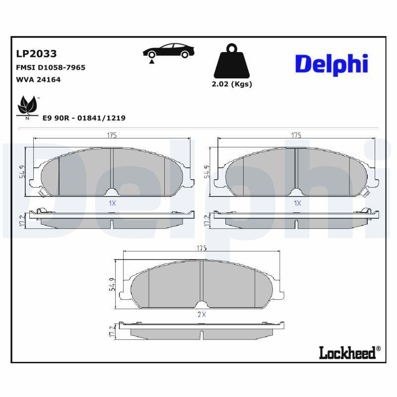 Delphi LP2033 Brake Pad — Brake Pads