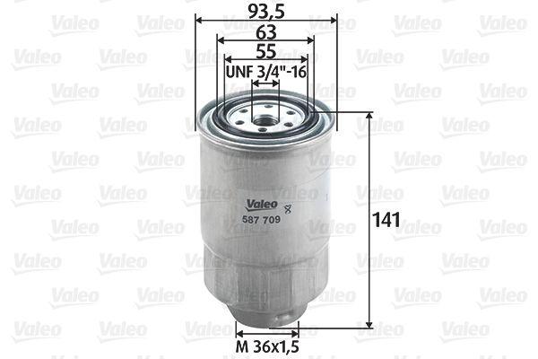 Valeo 587709 Filter Diesel Toyota Hilux 90/05 Nissan D23 Skystar/Navara 06 Mitsubishi L200 10/14 Mazda Bt50 06 Ford Ranger 2.5D