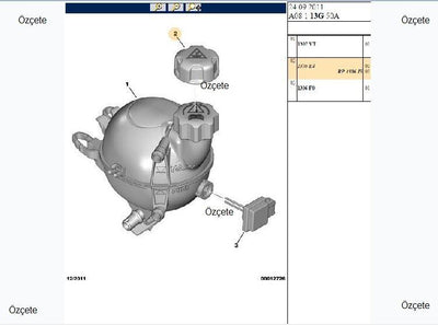 Bitapart BPE210089 Spare Su Tank Cover 206 207 208 307 407 C3 C4 C5 Partner