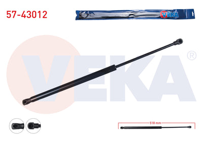 Veka 57-43012 Trunk Gas Strut 518mm / 295N Toyota Aygo 2005-2014 — Support Rods & Struts