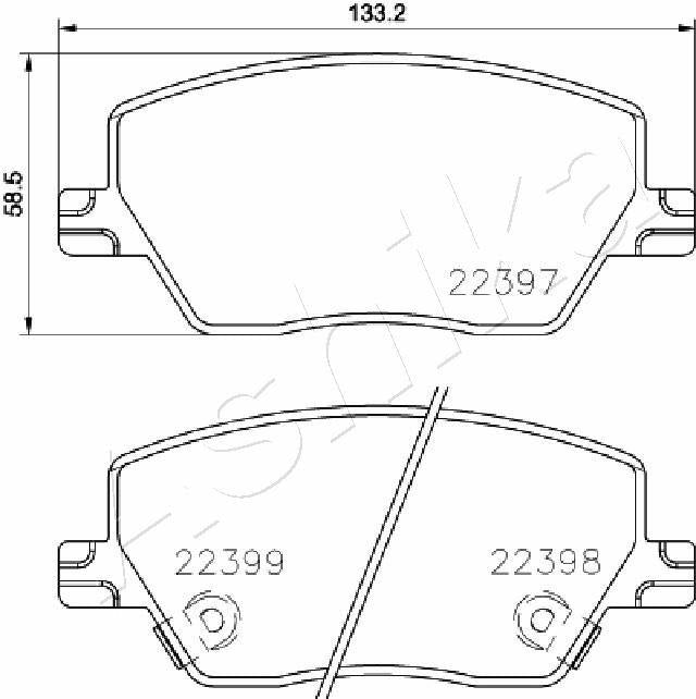 OPAR 77367910EY Front Brake Pad Set Fiat Egea 1.3/1.4/1.6D 15- — Brake Pads