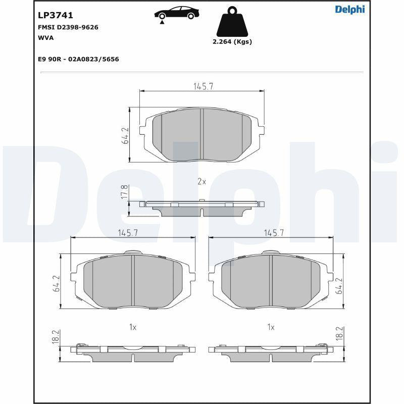 delphi front brake pads for hyundai tucson and kia sportage 2020, delphi lp3741 brake pads technical specifications DELPHI Front Brake Pads - Superior Performance for Hyundai Tucson & Kia Sportage | 2020+ Delphi Front Brake Pads for Hyundai Tucson & Kia Sportage delphi, brake-pads, hyundai-tucson, kia-sportage, front-brake-pads, car-maintenance, mechanics, brake-system, auto-parts, ai-generated