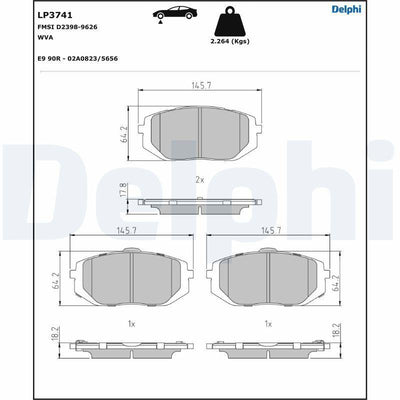 Delphi Front Brake Pads - Superior Performance for Hyundai Tucson & Kia Sportage