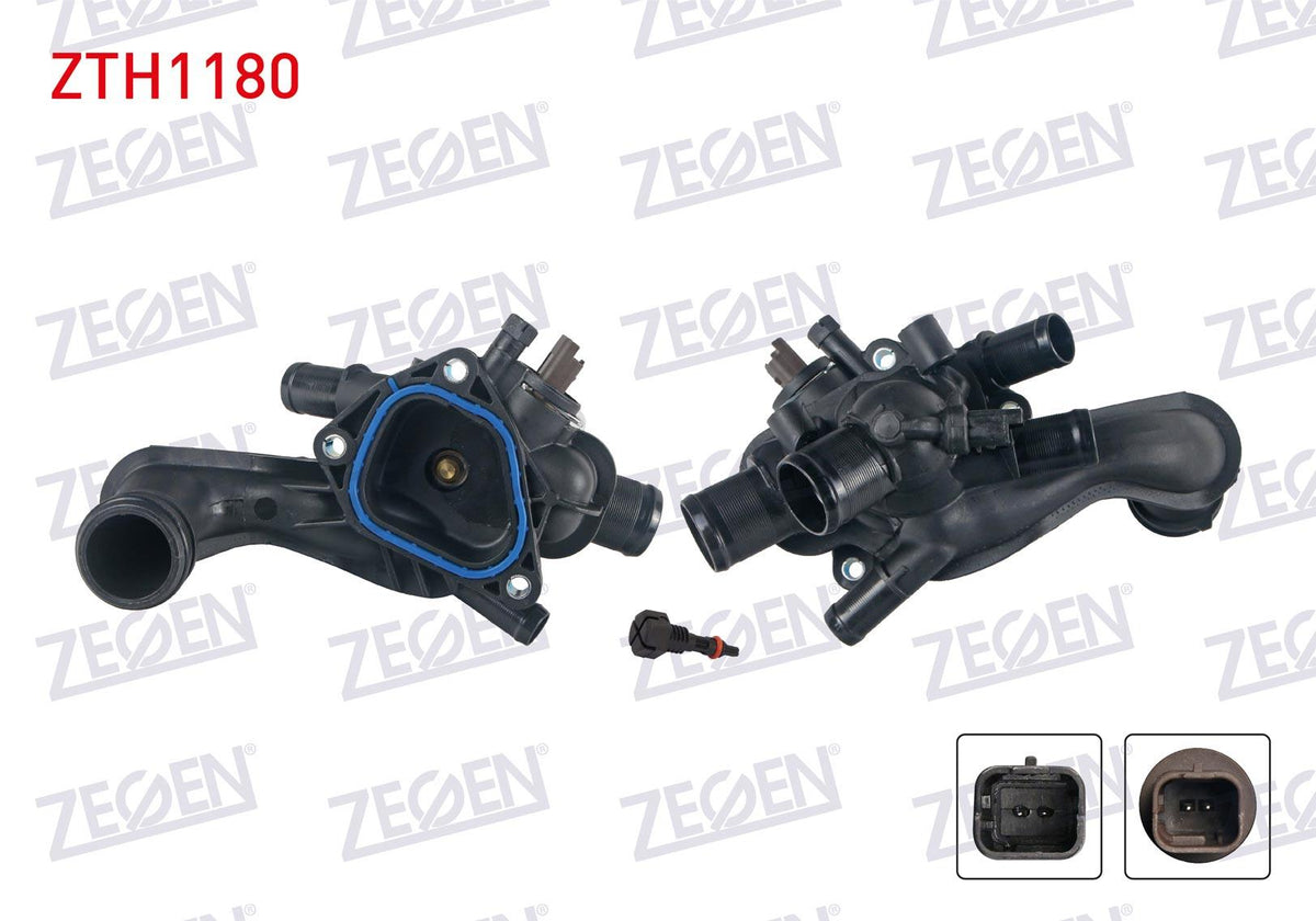 Zegen ZTH1180 Thermostat Complete Pair with Switch 105 C Citroen C4-Ds3 1.6 2004-2013 / Peugeot 207 — Water Pump & Thermostat
