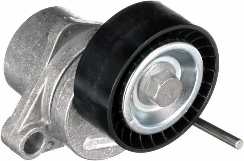 gates-v-belt-tensioner-model-t38313-side-view, gates-v-belt-tensioner-model-t38313-top-view GATES V Belt Tensioner - OE Suggested Complete Replacement for Car Owners & Mechanics | 65mm x 25mm GATES V Belt Tensioner for Car Owners & Mechanics gates, v-belt-tensioner, car-accessories, mechanic-tools, engine-parts, automotive-repair, tensioner, v-belt, vehicle-maintenance, ai-generated