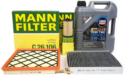 Opel Astra J 1.6 Gasoline 115 BG Scheduled Service Mann Set / LIQUI Moly 4600 (5W30) 5 LT