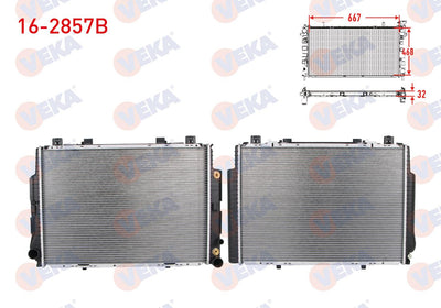 Veka 16-2857B Water Radiator Brazing Mercedes S Series (W140) S 500-S 600 A-T 1991-1998 — Radiators & Fans