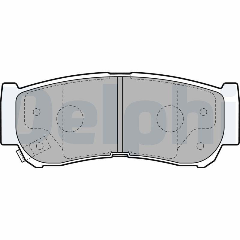 delphi lp2049 rear brake pad set, high performance delphi brake pads for h-1 starex, dephli brake pads specifications diagram DELPHI LP2049 Rear Brake Pad - Fits H-1 / Starex / Santa Fé II | Low-Metallic Material DELPHI LP2049 Rear Brake Pad Set for H-1 & Starex delphi, brake-pads, rear-brake-pads, h-1-starex, suv-brake-pads, low-metallic, mechanics-tools, vehicle-owners, automotive-parts, ai-generated
