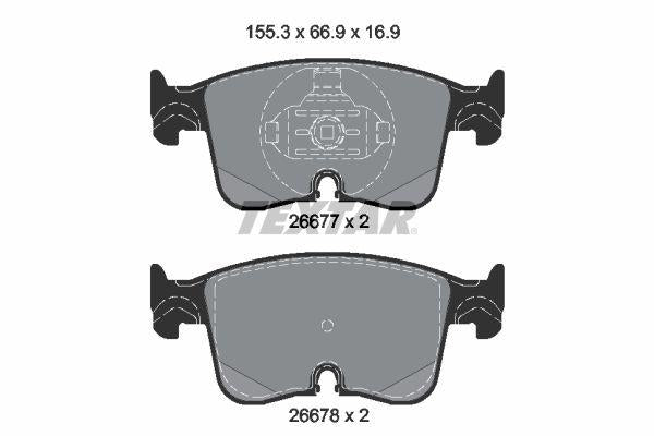 Textar 2667701 Brake Pad VW Golfvııı Caddy A3 Front 2022-> — Brake Pads