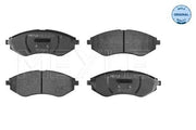 meyle brake pads for chevrolet aveo and kalos front, close up view of MEYLE 0252397417 brake pad set MEYLE Brake Pads for Chevrolet Aveo & Kalos - Front Set | 133mm Width, Perfect for Car Owners & Mechanics MEYLE Brake Pads for Chevrolet Aveo & Kalos - Front Set meyle, brake-pads, chevrolet, aveo, kalos, car-parts, mechanics, auto-repair, vehicle-safety, ai-generated
