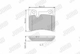 Jurid 573297J - Brake Pads for VW Touareg V6 Rear - Brembo System