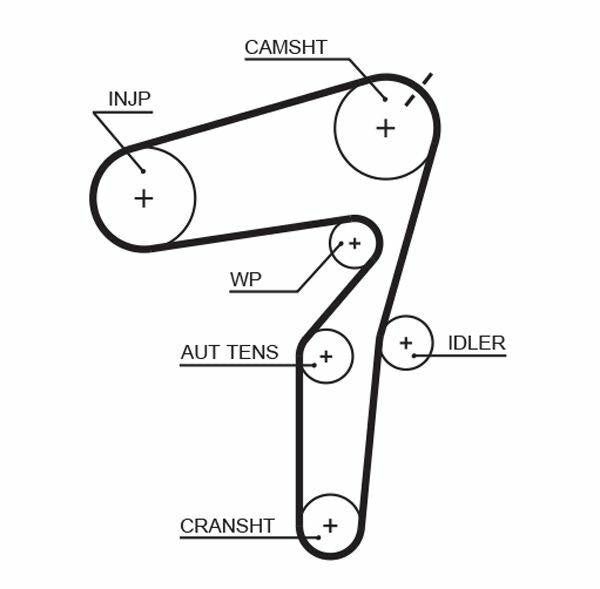 GATES 5623XS Timing Belt - Astra & Vectra 1.9D — Belts
