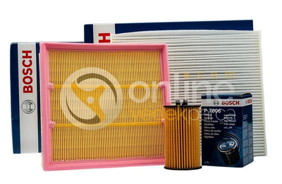 Bosch Opel Corsa D 1.2/1.4 Gasoline Filter Maintenance Set - Includes Air, Cabin — Fuel Delivery