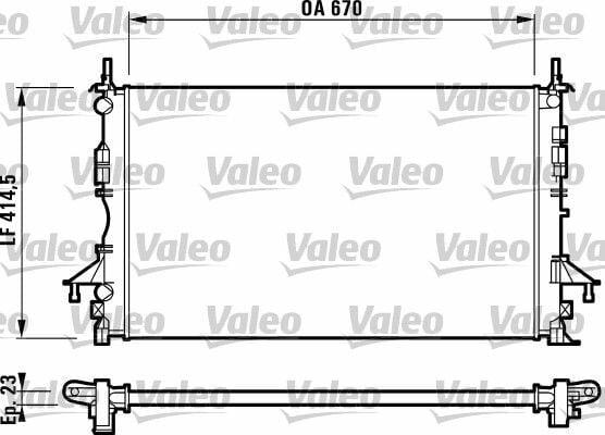 VALEO Radiator 03 Laguna II 1.6-2.0 16V + AC - Durable Aluminum — Radiators & Fans