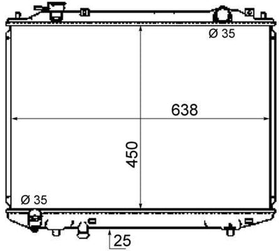 Mahle CR1746000S Water Radiator (150X800) Mazda B-Serie (Eno:8Mk376787101) — Radiators & Fans