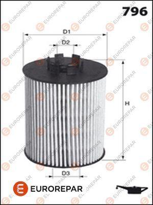 Eurorepar E149176 Oil Filter Passat-A4-A6 Afb-Akn-Ake 2.5 TDI 97-04 — Oil Filters