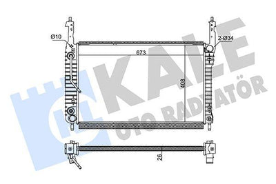 Kale 342240 Radiator Captiva Antara 2.0 CDTi 06-12 / 07- / A-T Z20DMH — Radiators & Fans