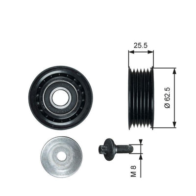 Gates T36736 Belt Tensioner Jeep Cherokee 2.0Crd Compass 1.6 Crd 2.0 Crd Renegade 1.6 2.0 Crd Giuliett — Pulleys & Tensioners