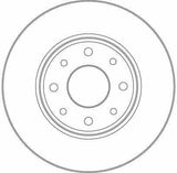 TRW Brake Disc DF4379 - Rear Disc for Corolla VVTI Gasoline (2003-2007) — Brake Rotors & Drums