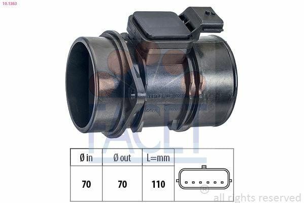 facet mass air flow sensor for k9k engines, technical specifications of facet air mass sensor FACET Mass Air Flow Sensor - K9k for Megane II, Clio 3, Kangoo, Laguna II | 110 mm Length FACET Mass Air Flow Sensor | K9k Megane II, Clio 3, Kangoo, Laguna II facet, mass-air-flow-sensor, k9k-engine-parts, megan-ii-parts, clio-3-parts, kangoo-parts, laguna-ii-parts, car-owners, mechanics, ai-generated