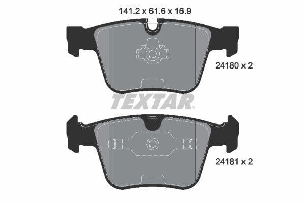 TEXTAR 2418001 Rear Brake Pad — Brake Pads