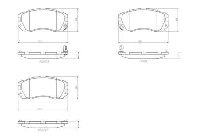 Brembo P78007 Brake Pad Front Low-Met Subaru — Brake Pads