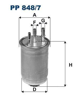 filtron pp848-7 fuel filter, high-performance fuel filter for diesel engines FILTRON PP848-7 Fuel Filter - High-Performance Diesel Filter for 03-Connect 1.8Tdci | 7.55 in FILTRON Fuel Filter PP848-7 fuel-filter, filtron, diesel-engine, 03-connect, automotive-parts, engine-maintenance, high-performance, replacement-part, ai-generated, vehicle-accessories