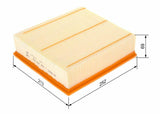 BOSCH Air Filter 1457433772 - 99-05 Passat, A4 and 2 more models — Air & Cabin Filters