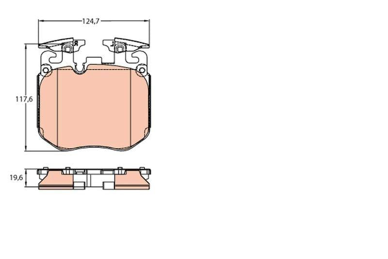 trw gdb2147 front brake pads view 1, trw gdb2147 front brake pads view 2 TRW GDB2147 Front Brake Pads - OEM Quality for BMW 3 Series, 5 Series, 7 Series, X5, X6, X7 | 4.91 in x 4.63 in x 0.77 in TRW GDB2147 Front Brake Pads - Compatible with Multiple BMW Models trw, brake-pads, front-brake-pads, bmw-compatibility, automotive-repair, vehicle-maintenance, car-parts, high-quality-brake-pads, oem-parts, ai-generated