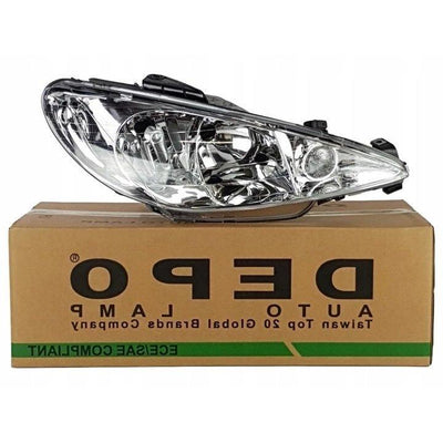 Depo 550-1121R-LD-EM Peugeot 206 Right Headlight Clear Type 1998-2011 — Headlights