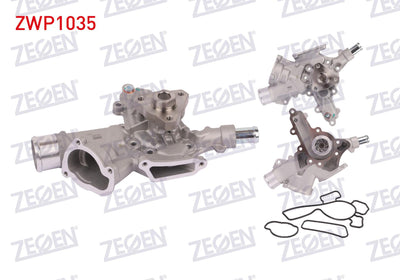 Zegen ZWP1035 Water Pump Opel Corsa B 1.2i 16V 1993-2000 / Agila A 1.2i 16V 2000-2007 / Astra G 1.2 — Water Pump & Thermostat