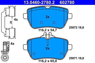 ATE 13.0460-2780.2 Brake Pad — Brake Pads