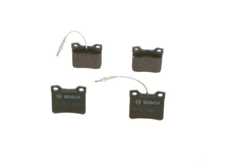 bosch brake pad set for Peugeot 406, bosch 0986494055 brake pads installed on car BOSCH 0986494055 Brake Pad Set for Peugeot 406 - Low-Metallic Material | Ideal for Car Owners and Mechanics BOSCH 0986494055 Brake Pad - Durability & Performance bosch, brake-pads, car-parts, peugeot-406, mechanic-tools, car-maintenance, automotive, ai-generated, low-metallic-brake, vehicle-safety