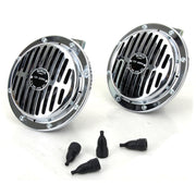 bosch chrome horn set, 12V 50W car horn, high volume vehicle horn Bosch Chrome Horn Set - 12V 50W, 110 dB, Perfect for Vehicle Owners & Motorcycle Riders Bosch Chrome Horn Set 12V 50W bosch, chrome-horn-set, vehicle-accessories, motorcycle-accessories, 12v-horn, vehicle-horn, automotive, safety-products, motorcycle-rider, ai-generated