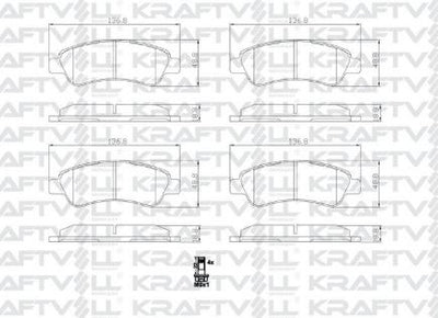 Kraftvoll 07010450 Front Brake Pad Berlingo II Partner II C2 C3 II C4 Xsara Picasso — Brake Pads