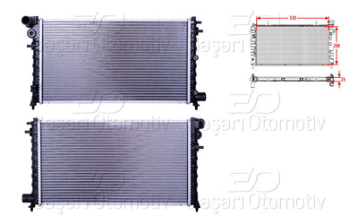 Wisco 3114032-00 Water Radiator Brazing Mt (530x288x26) Peugeot 106 1.5 D Citroen Saxo 1.5 D 96-04 — Radiators & Fans