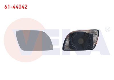 Veka 61-44042 Mirror Glass Right Heated VW Polo IV 2002-2005 — Mirrors
