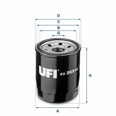 UFI Oil Filter 23.265.00 - Compatible with Honda Civic, Accord and 3 more models — Oil Filters