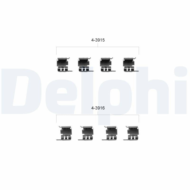 Delphi LX0348 Brake Pad Mounting Set — Brake Pads