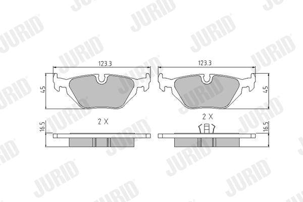JURID Brake Pad E-36 Rear - High Performance Disc Brake Set — Brake Pads