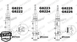 Monroe G8222 Front Left Shock Absorber - Gas Pressure — Shocks & Struts