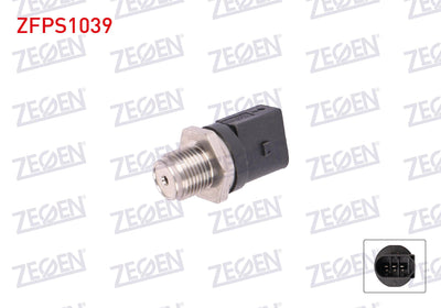 Zegen ZFPS1039 Fuel Pressure Sensor Mercedes E Series (W212) E 220 CDI 2009-2015 — Vehicle Sensors & Switches