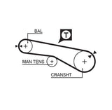 GATES K015258XS Camshaft Tensioner Kit - Hyundai Lantra 1.6I.E 16V (90-95) — Pulleys & Tensioners